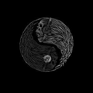 Liquid Blue Yin Yang Music Skulls Steam Deck Handheld Gaming Computer Skin